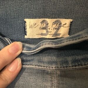 Free People We The Free Light Wash Blue Denim Stretch Flare Jeans 32 Short